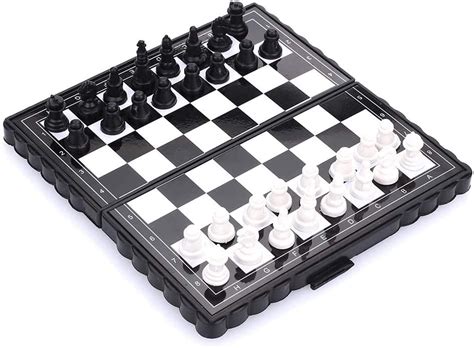 Coutexyi Portable Magnetic Chess Set Mini Portable Folding Chess Board
