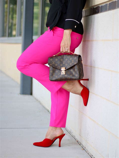 hot pink pants pink and red color combo stefana silber hot pink