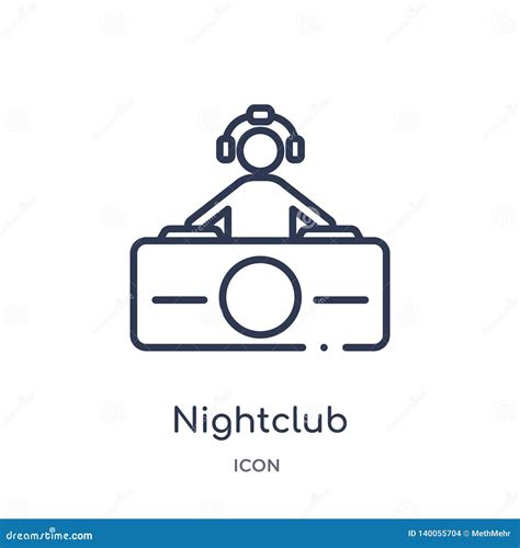 Linear Nightclub Icon From Entertainment And Arcade Outline Collection
