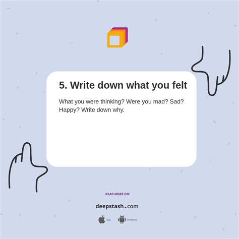 5 Write Down What You Felt Deepstash