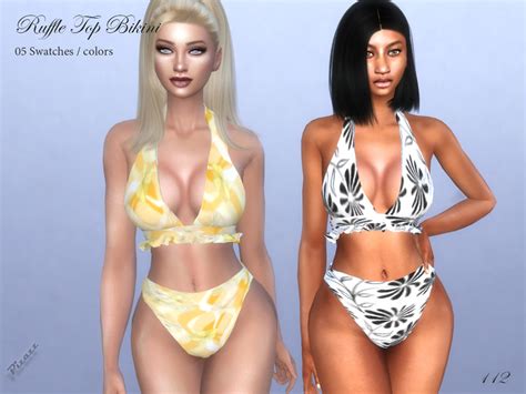 The Sims Resource Ruffle Top Bikini