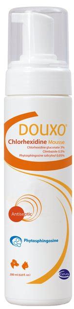 Douxo Chlorhexidine Climbazole Dog And Cat Mousse 68 Oz Bottle