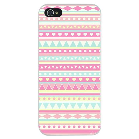 Iphone 5 Case Pink Heart And Dots Print Plastic Snap On Back Cover