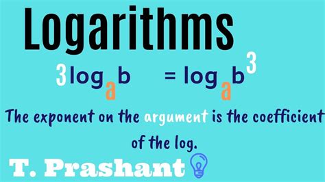 What Coefficients Mean In Logarithms Exponent On The Argument Is The