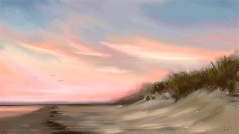 Gulf Sunset Painting By Greg Neal Fine Art America