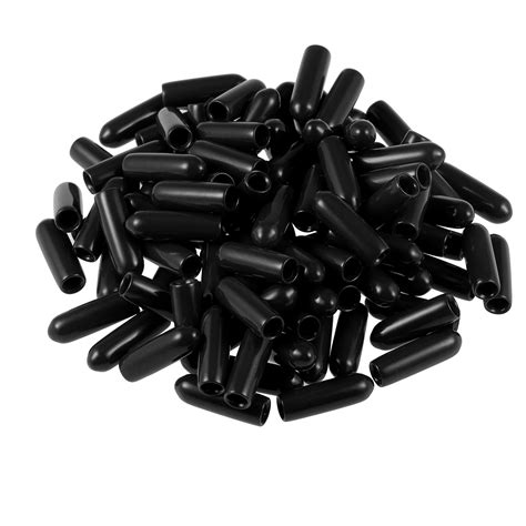 Unique Bargains Screw Thread Protectors 1 8 Inch Id Rubber Round End Cap Cover Black Tube Caps