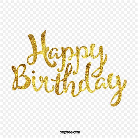Golden Birthday Vector Art Png Golden Happy Birthday Birthday Clipart