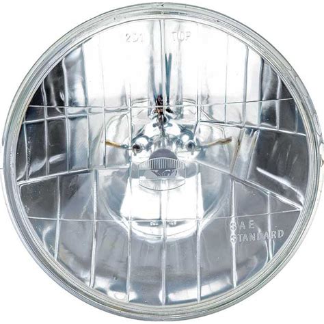7 Crystal Clear Halogen Sealed Beam Glass Headlight Light Bulbs 12v Pr