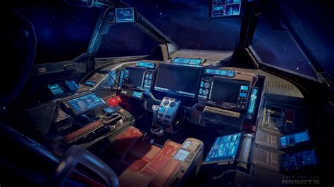 3D Model Sci Fi Heavy Fighter Cockpit VR AR Low Poly CGTrader