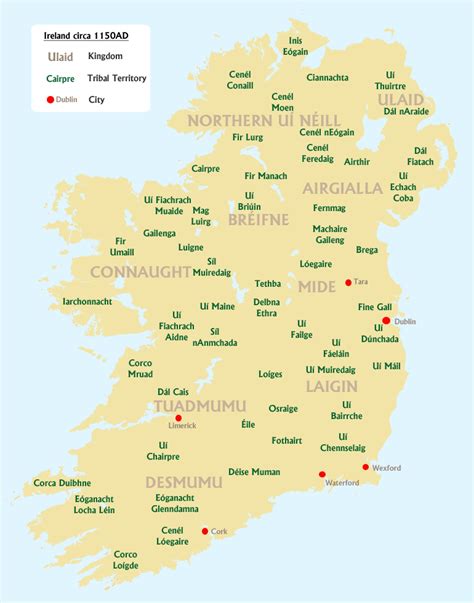 Map Of Irish Clans
