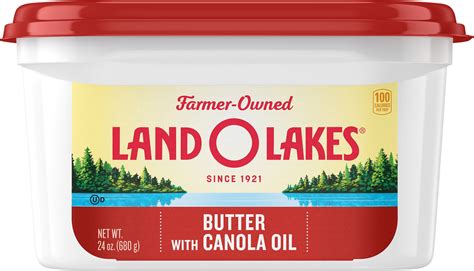 Land O Lakes Butter With Canola Oil 24 Oz Tub