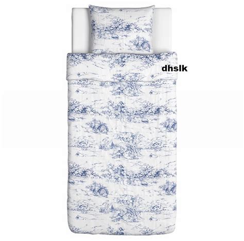 Printed with a classic but contemporary floral design, this bedding set adds a stunning touch to your bedroom. IKEA EMMIE LAND Twin Duvet COVER Pillowcases Set BLUE ...