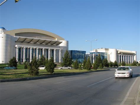 Turkmenistan Monumenten En Gebouwen Van Ashgabat Redactionele Stock