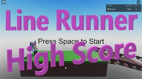 Roblox Line Runner High Score Youtube