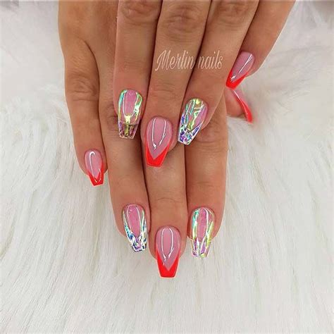 51 Cool French Tip Nail Designs | French tip nail designs ... Try a matte finish 7.