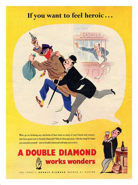 Double Diamond Works Wonders Beer Advert 1950s Art Print £799