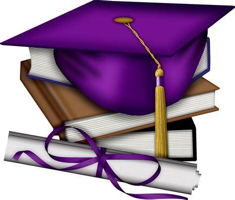 Graduation Clipart Pink Graduation Cap With Purple Tassel Png Images