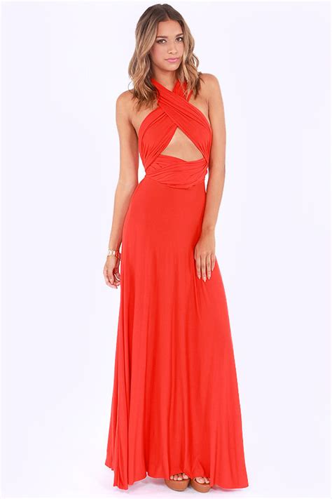 Awesome Red Dress Maxi Dress Wrap Dress 7800