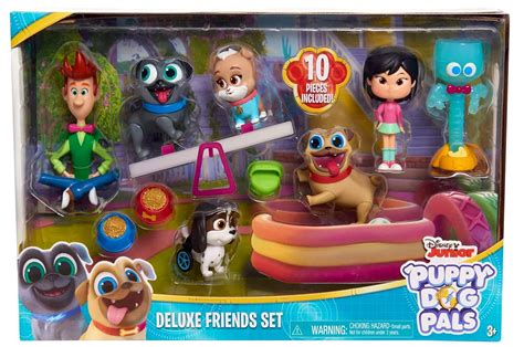 Disney Junior Puppy Dog Pals Deluxe Friends Set Figure 7 Pack Version 2