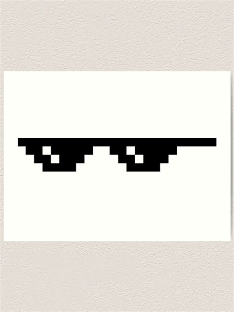 Pixel Sunglasses Art Print For Sale By Paellax Redbubble