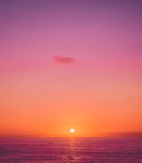 Download Wallpaper 4000x4566 Sunset Sun Horizon Gradient Hd Background