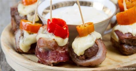 Easy Bacon Wrapped Cheeseburger Bites Low Carb Recipe