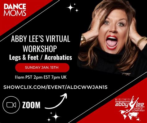 Abby Lee Miller On Twitter 2 Days Away Take My Sunday Class On Zoom