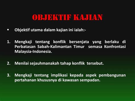 Kesepuluh negara dan komoditi tersebut di antaranya adalah: PPT - KONFLIK BERSENJATA DI PERBATASAN SABAH-KALIMANTAN ...