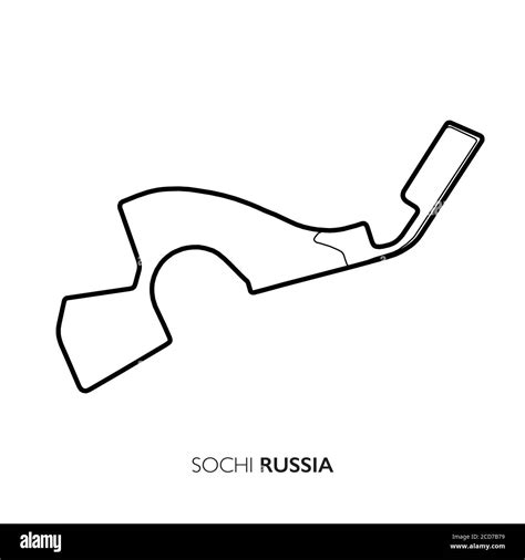 Circuito Sochi Rusia Mapa Vectorial De La Pista De Carreras De