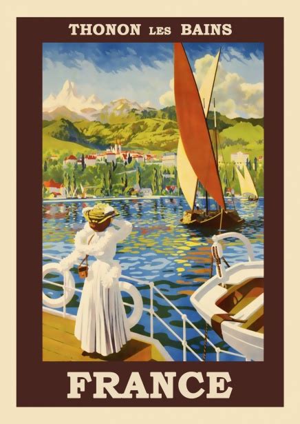 France Vintage Travel Poster Free Stock Photo Public