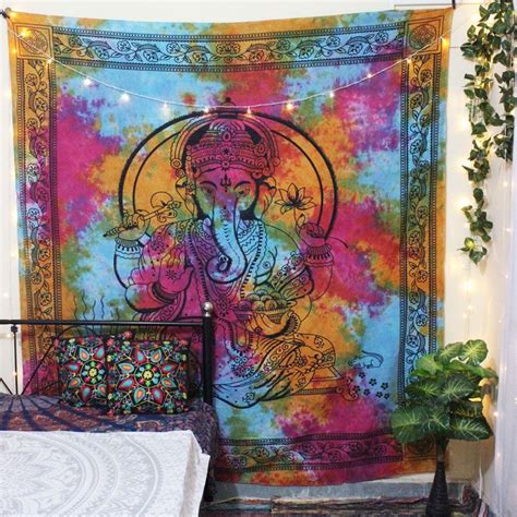 An awesome royal indian elephant tapestry. Indian Ganesha Tapestry Wall Hanging Elephant Tapestries Yoga | Etsy | Tapestry, Tapestry wall ...