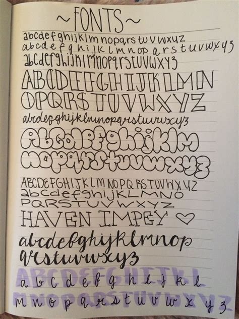 Tipos De Letras Bonitas Para Escribir A Mano Abecedario Lettering Hand