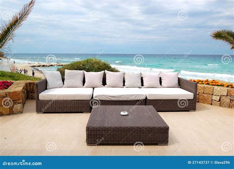 Sea View Terrace By A Beach Stock Image Image Of Relaxation Shore