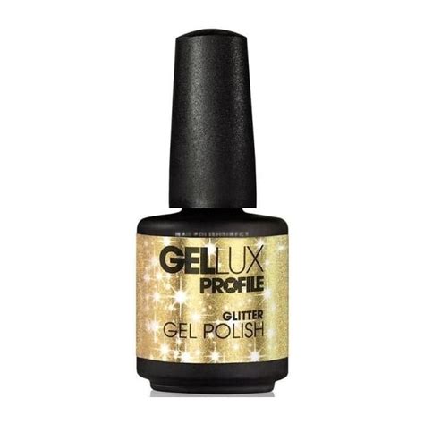 Gellux Profile Luxury Professional Gel Nail Polish Gold Rush Glitter