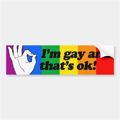 I M Gay And That S Ok Png Bumper Sticker