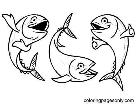 Tres Tuna Fish Coloring Pages Tuna Coloring Pages Coloring Pages