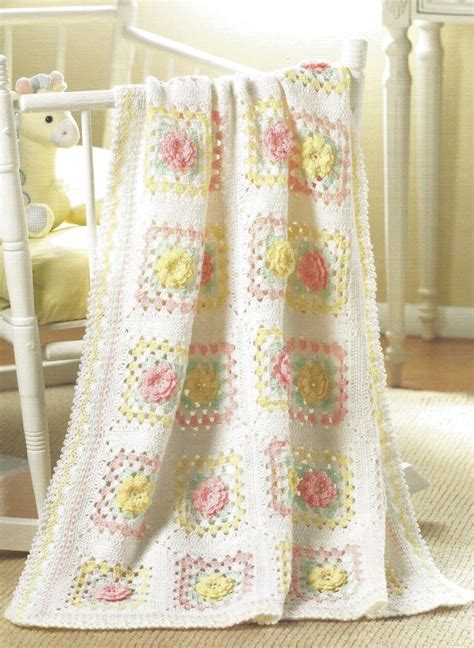 Vintage Crochet Baby Blanket Pattern Pdf Instant Digital Etsy