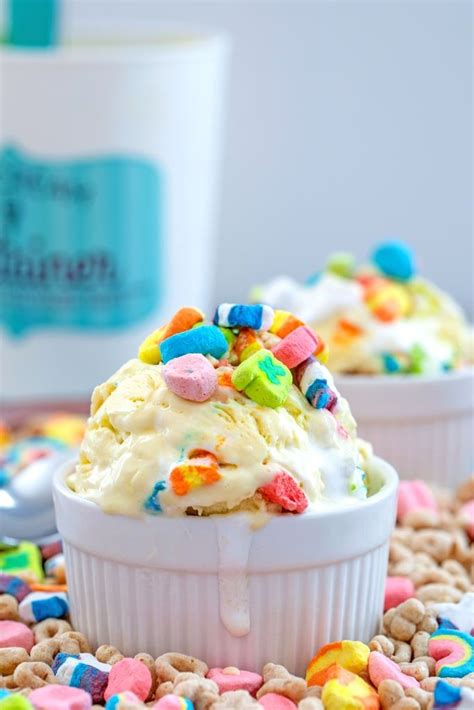 Lucky Charms Ice Cream Recipe Ice Cream Recipes Ice Cream Desserts