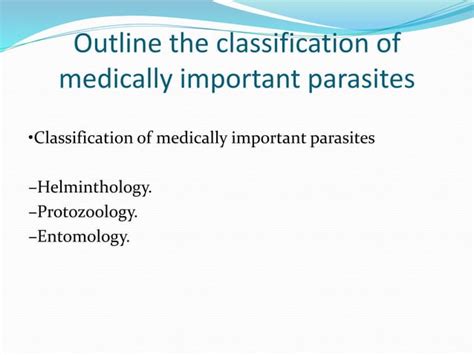 Classification Of Medical Parasites Ppt