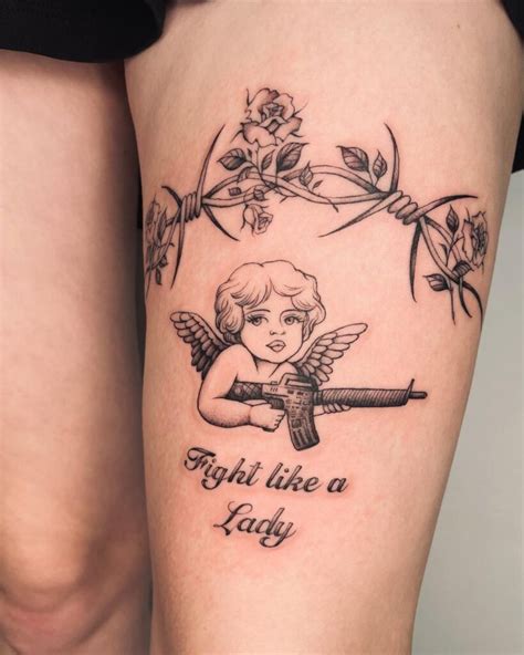 19 Beautiful Angel With Gun Tattoo Designs October 2023