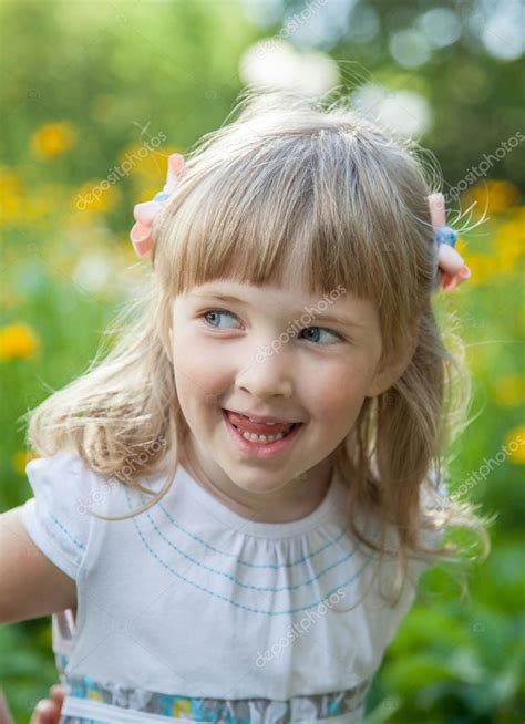 Portrait Of Charming Little Girl Stock Photo By ©zestmarina 64749541