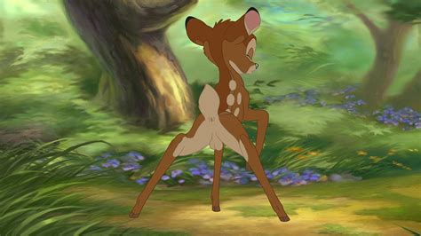 Rule 34 Anus Ass Balls Bambi Bambi Film Cervine Deer Detailed Background Disney Forest Male