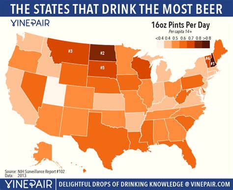 MAPS The States That Drink The Most Wine Beer Spirits VinePair