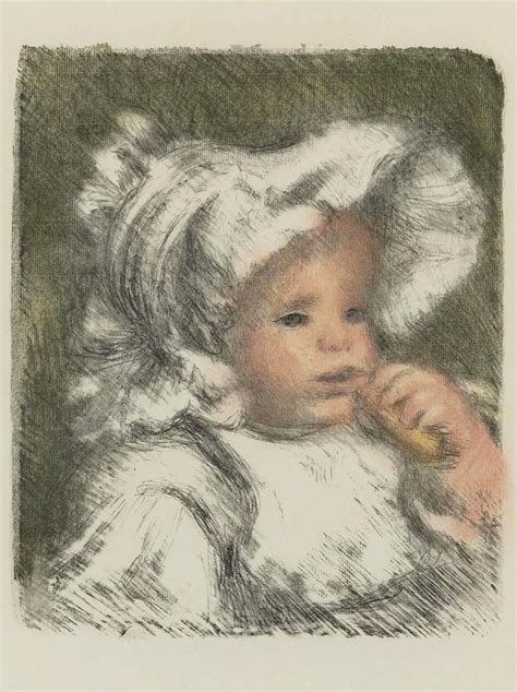 Child With Bisquit Painting Pierre Auguste Renoir Oil Paintings