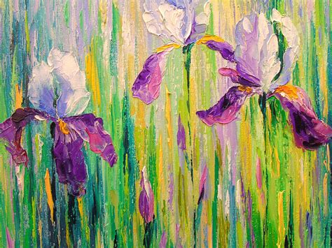 Irises Painting By Olha Darchuk Jose Art Gallery