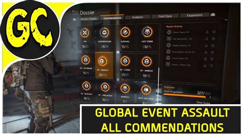 All Commendations And Masks The Division Global Event Assault YouTube