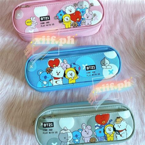 Bts Bt21 Cartoon Kpop Pencil Case Shopee Philippines