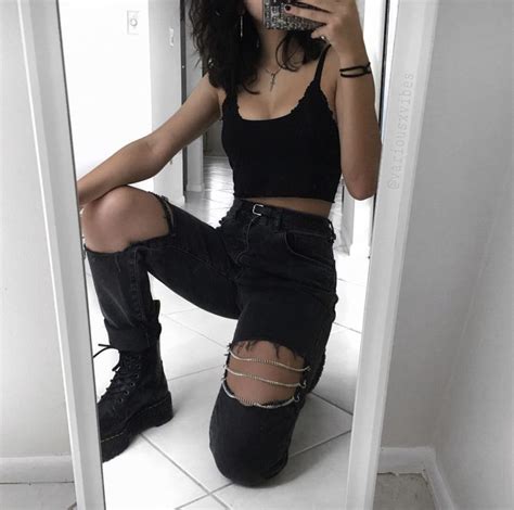 Pin by cailyn on fits lol | Aesthetic grunge outfit, Grunge outfits, Black outfit grunge