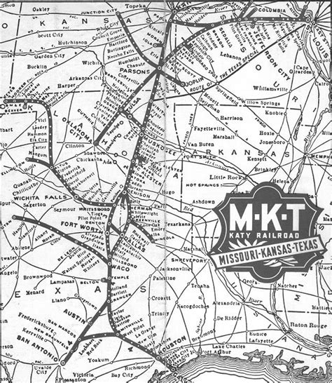 Missouri Kansas And Texas Railroad Map St Louis San