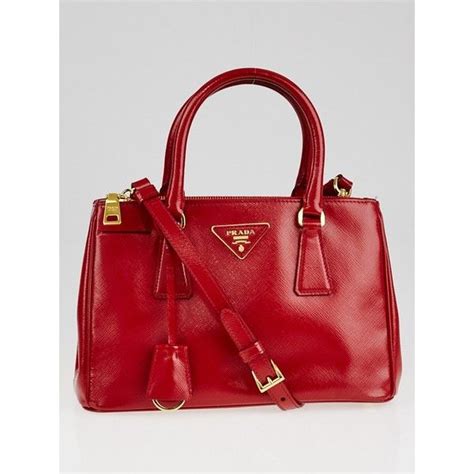 Pre Owned Prada Red Vernice Saffiano Leather Mini Tote Bag Bn2316 925